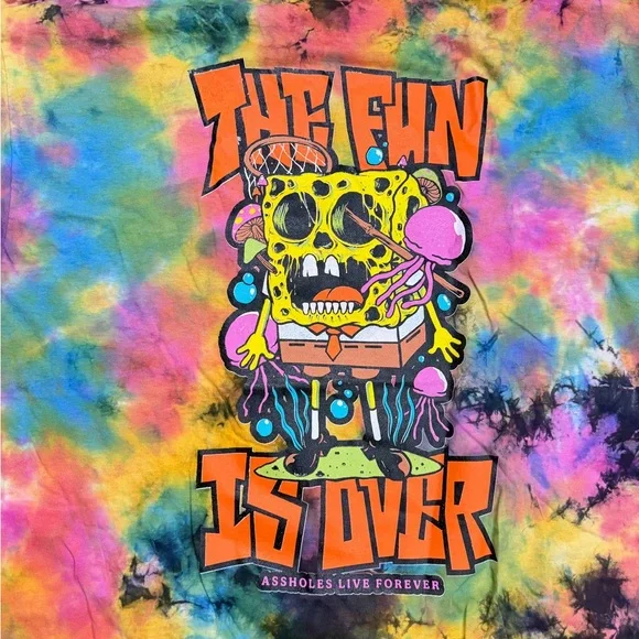 A$$holes Lives Forever x Spongebob T-Shirt - Picture 2 of 8